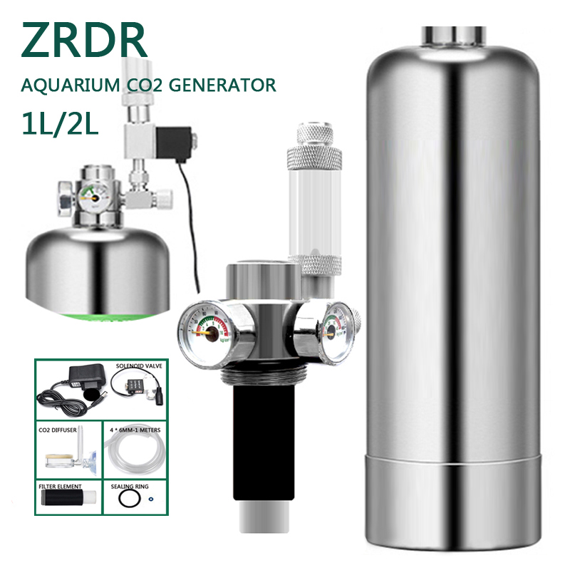 Glass Co2 Drop Checker - ZRDR-generador de CO2 para acuario, medidor