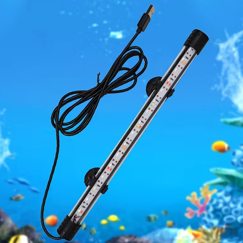 Aquarium Plant Ornament - 17-47CM enchufe USB luz LED para