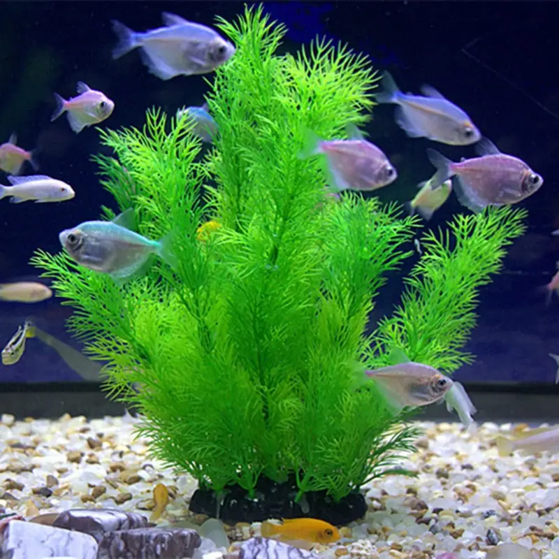 Aquarium Plant Ornament - Plantas artificiales para decoración de acuario,