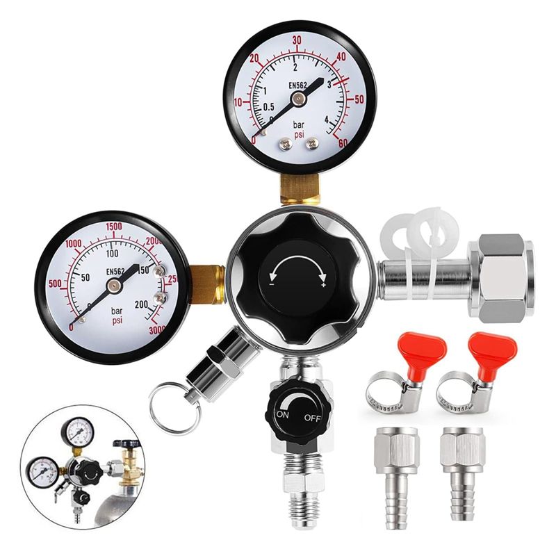 Co2 Regulator Dual Stage - Regulador de barril A02M-CGA-320, regulador de