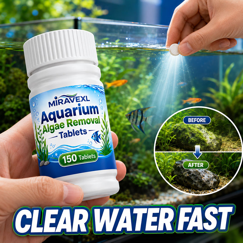 Planted Aquarium Algae Remover - MIRAVEXL 150 Tabletas para Eliminar Algas