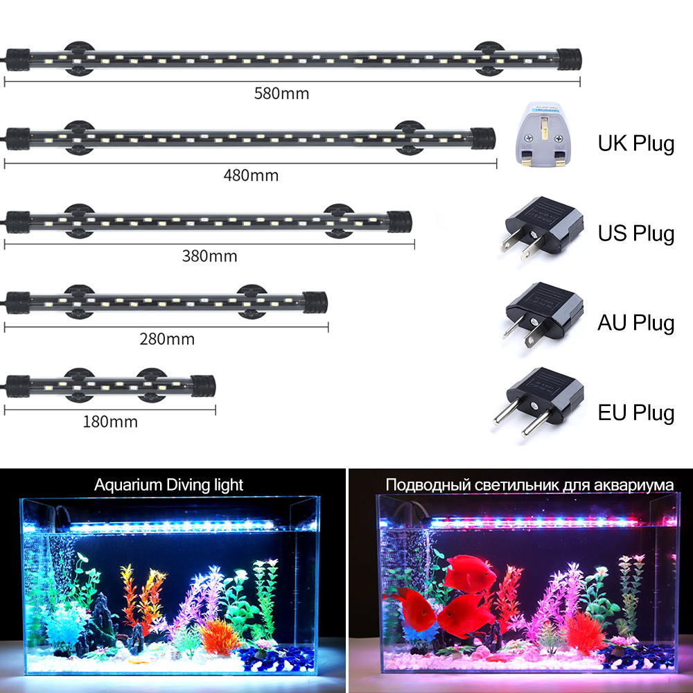 Aquarium Plant Ornament - Luz LED para acuario de 90-260V,