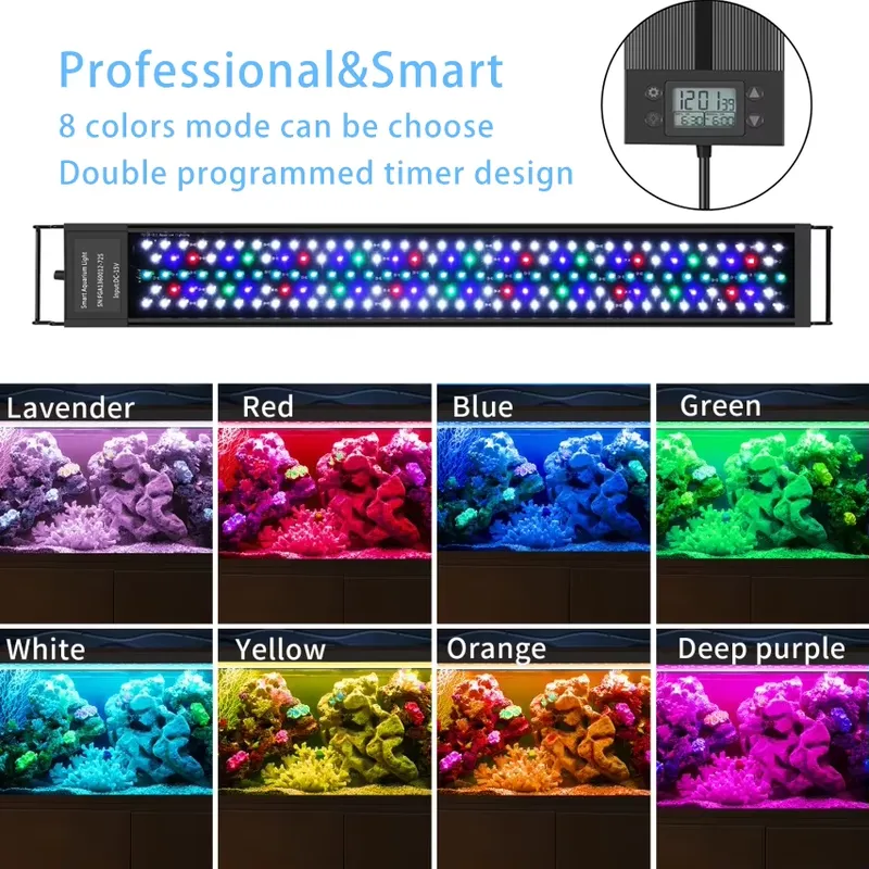 Luz LED para Acuario de 75 cm  - Planted Aquarium Hours reseña y precio