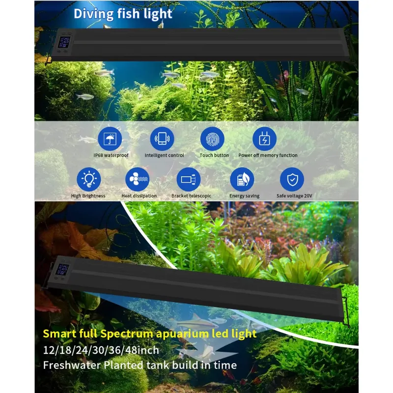 Luz LED para Acuario de 75 cm  - Planted Aquarium Hours reseña y precio