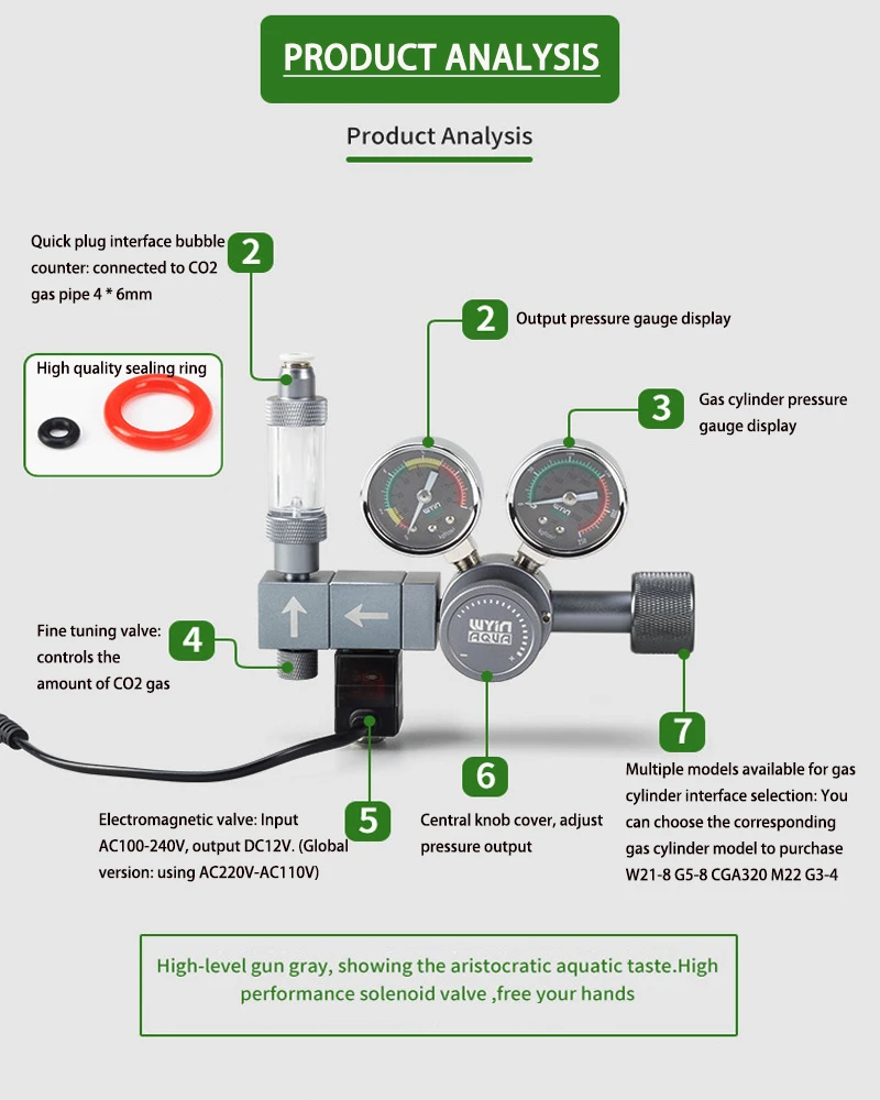 Configuración de la válvula re - Co2 Regulator Dual Stage reseña y precio