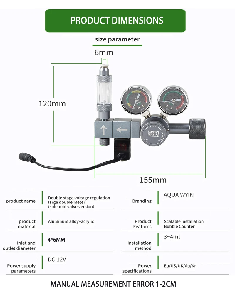 Configuración de la válvula re - Co2 Regulator Dual Stage reseña y precio