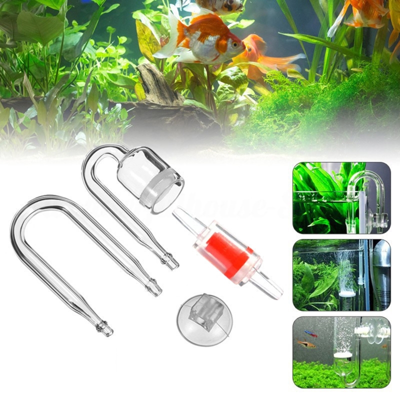 Juego de 4 piezas de difusor d - Glass Co2 Drop Checker reseña y precio